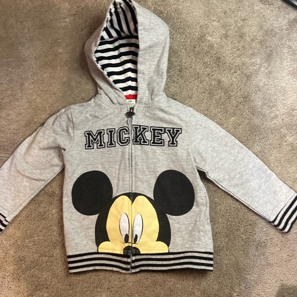 Disney Hooded Sweatshirt Zipper Mickey Mouse Hoodie Jacket 24 Months - Picture 1 of 11